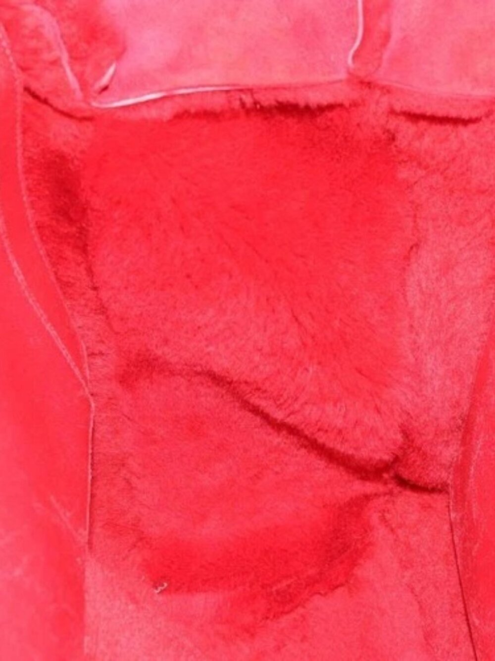 CHANEL Tote Bag Suede Red CC Auth 164529 - Picture 11 of 16